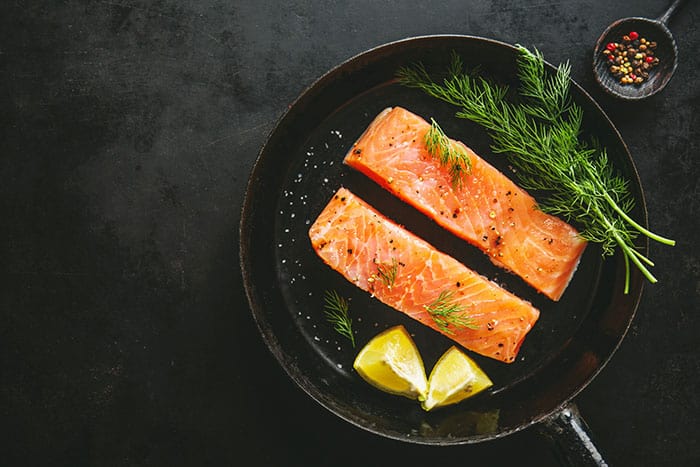 raw-salmon-fish-vintage-pan
